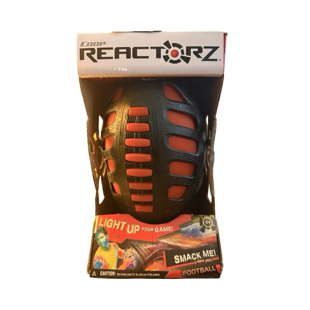 Coop Reactorz Light Up Football Black Red LED Reactive Waterproof Youth New